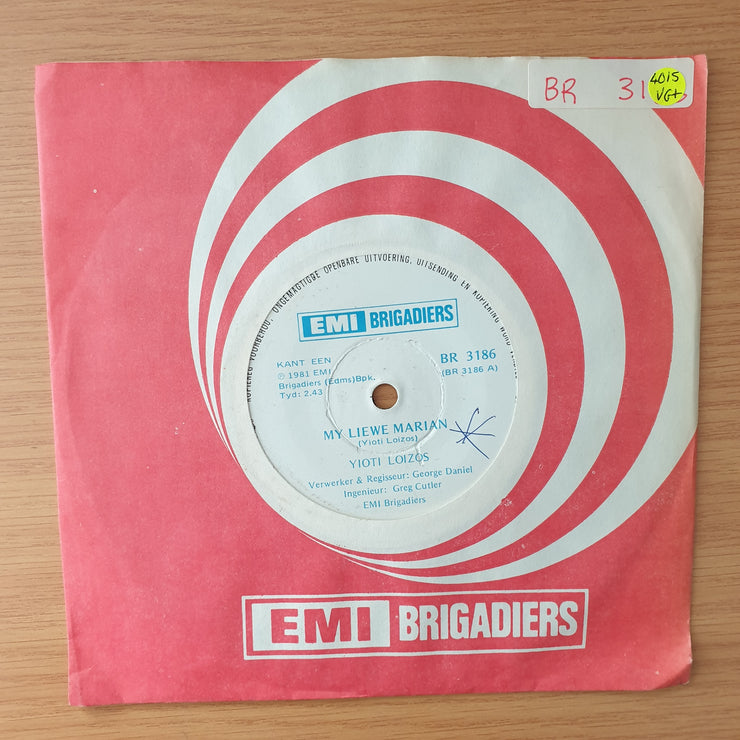 Yioti Loizos - My Liewe Marian - Vinyl 7" Record - Very-Good+ Quality (VG+) (verygoodplus)