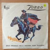 Zorro - Disneyland Records -Zig Zag Ensemble - Vinyl 7" Record - Very-Good+ Quality (VG+) (verygoodplus)