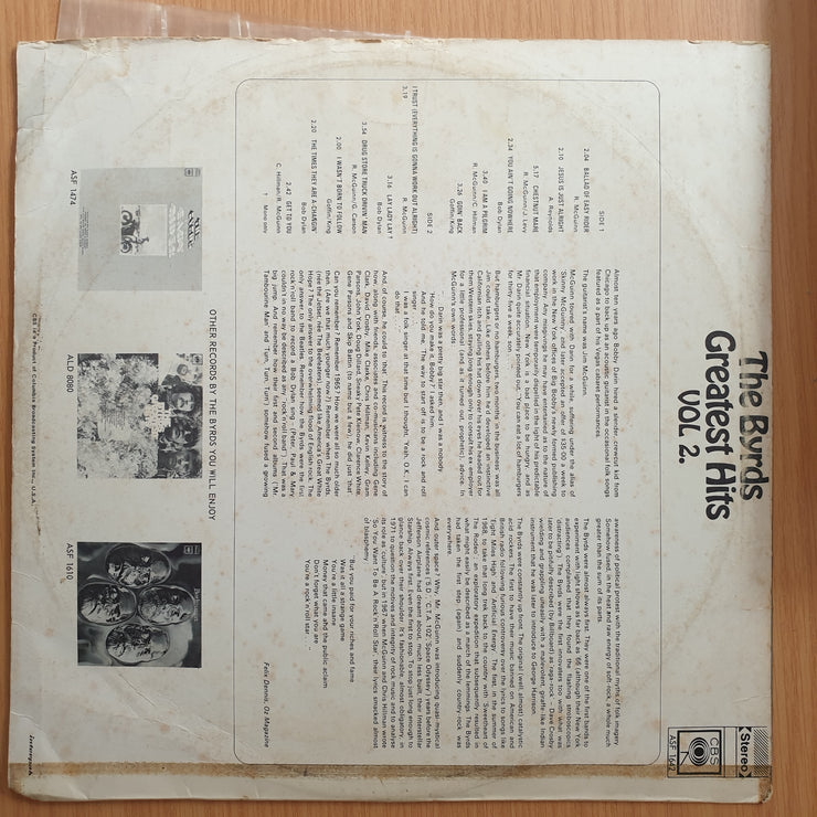 The Byrds – Greatest Hits Vol 2 - Vinyl LP Record - Very-Good+ Quality (VG+) (verygoodplus)
