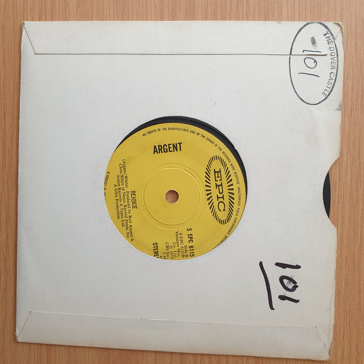 Argent – Tragedy - Vinyl 7" Record - Very-Good+ Quality (VG+) (verygoodplus)