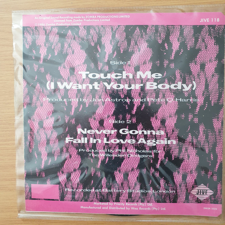 Samantha Fox – Touch Me (I Want Your Body) - Vinyl 7" Record - Very-Good+ Quality (VG+) (verygoodplus)