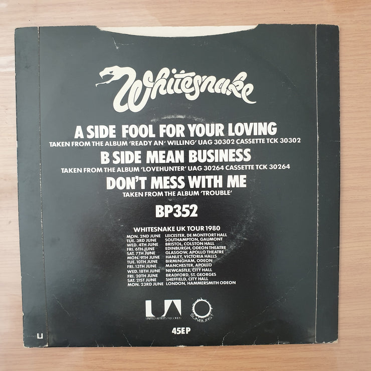 Whitesnake – Fool For Your Loving -  Vinyl 7" Record - Very-Good+ Quality (VG+) (verygoodplus)