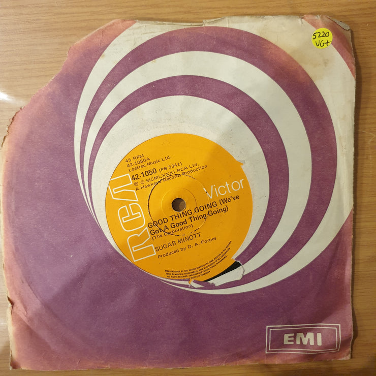 Sugar Minott / Desi Roots – Good Thing Going (We've Got A Good Thing Going) / Hung Up -  Vinyl 7" Record - Very-Good+ Quality (VG+) (verygoodplus)