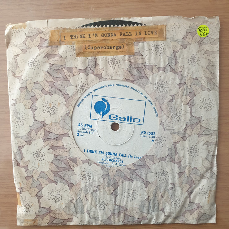 Supercharge – I Think I'm Gonna Fall (In Love) (Rhodesia) - Vinyl 7" Record - Very-Good+ Quality (VG+) (verygoodplus)