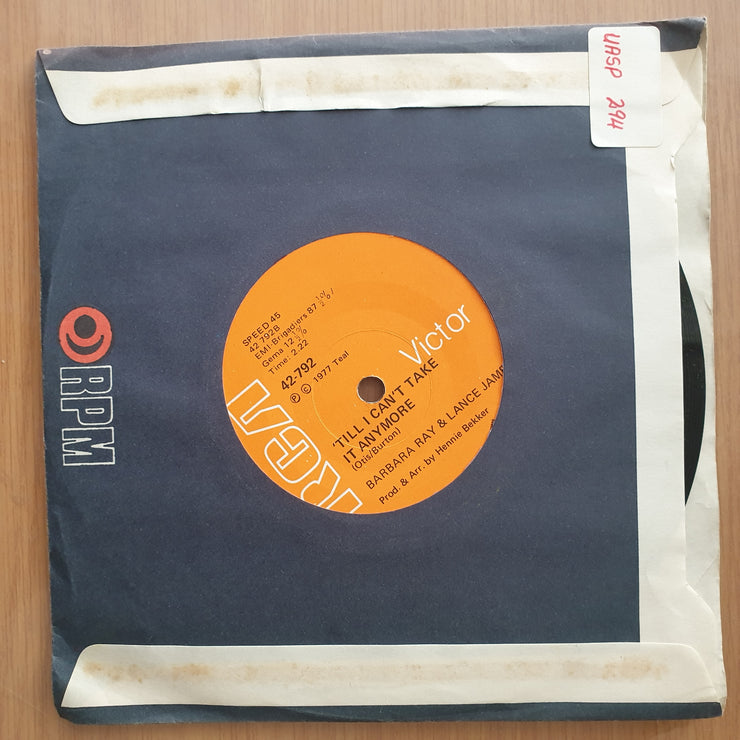 Barbara Ray & Lance James – After The Fire Is Gone - Vinyl 7" Record - Very-Good+ Quality (VG+) (verygoodplus)