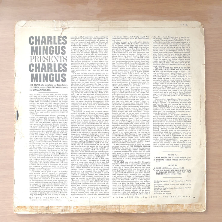 Charles Mingus – Presents Charles Mingus - Vinyl LP Record - Good+ Quality (G+) (gplus)
