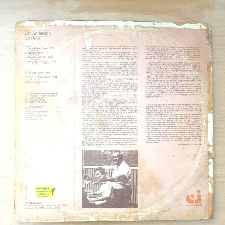 Cat Anderson – Cat Speaks - Vinyl LP Record - Good Quality (G) (good)