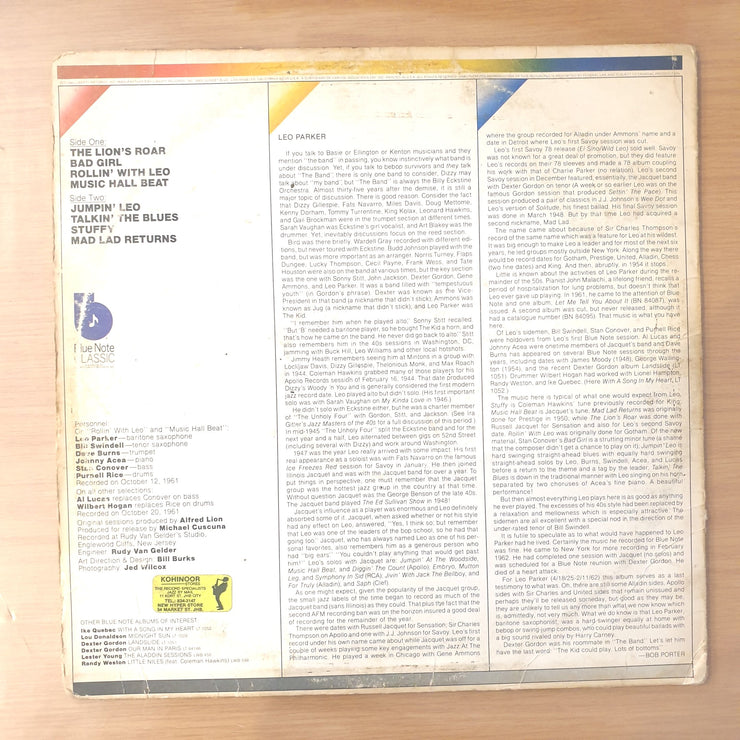 Leo Parker – Rollin' With Leo - Vinyl LP Record - Good+ Quality (G+) (gplus)