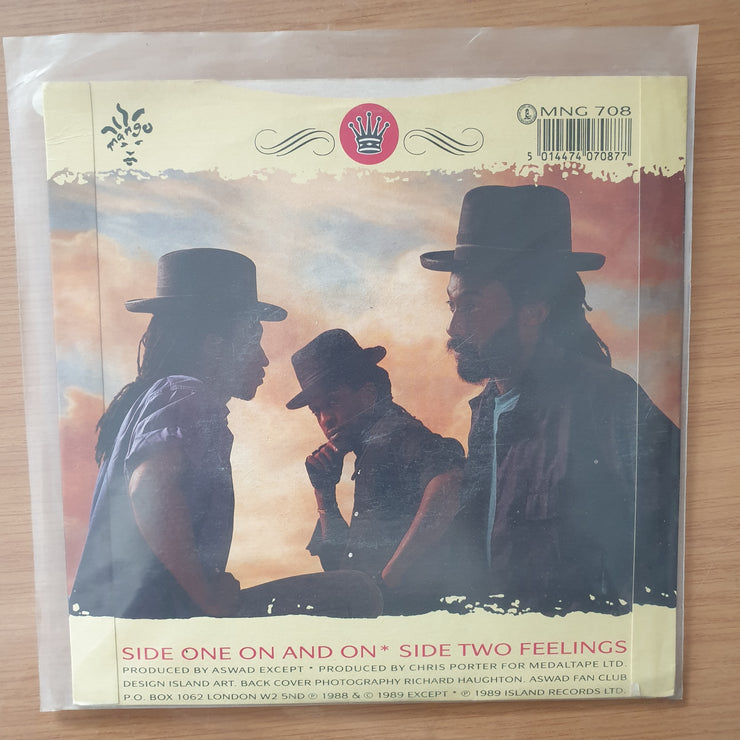 Aswad – On And On - Vinyl 7" Record - Very-Good+ Quality (VG+) (verygoodplus)