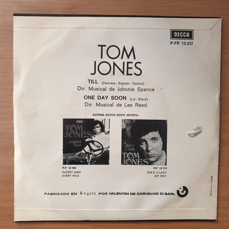 Tom Jones – Till / One Day Soon - Vinyl 7" Record - Very-Good+ Quality (VG+) (verygoodplus)
