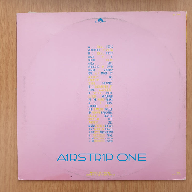 Airstrip One - Social Fools Extended Version - Vinyl LP Record - Very-Good+ Quality (VG+)