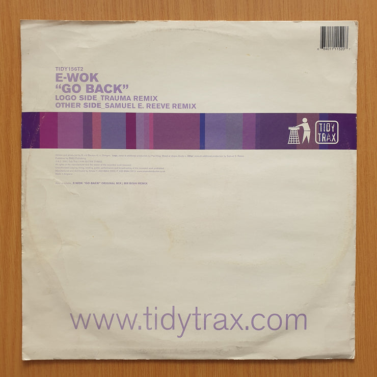 E-Wok – Go Back (Remixes) - Vinyl LP Record - Very-Good+ Quality (VG+)