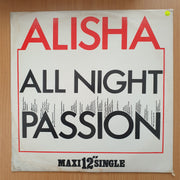 Alisha – All Night Passion – Vinyl LP Record - Very-Good+ Quality (VG+) (verygoodplus)