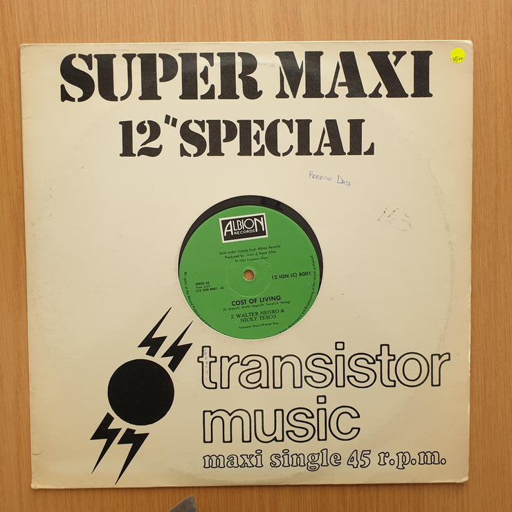 J.Walter Negro / Nicky Tesco – Cost Of Living -  Vinyl LP Record - Very-Good+ Quality (VG+) (verygoodplus)