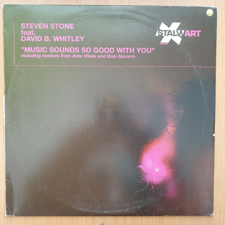 Steven Stone Feat. David B. Whitley – Music Sounds So Good With You - Vinyl LP Record - Very-Good+ Quality (VG+) (verygoodplus)