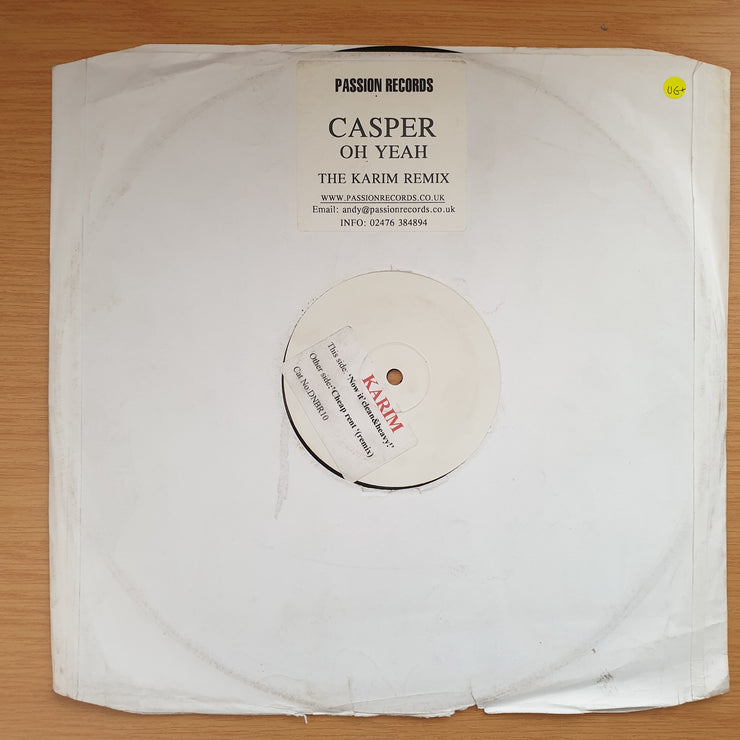 Casper - Oh Yeah - Karim Remix - Vinyl LP Record - Very-Good+ Quality (VG+)