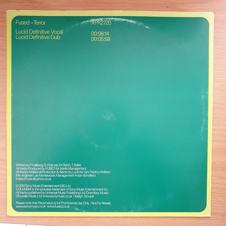 Fused – Terror - Vinyl LP Record - Very-Good+ Quality (VG+) (verygoodplus)