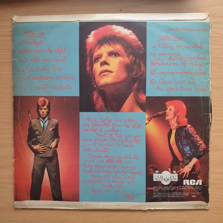 David Bowie – Pin Ups - Vinyl LP Record - Good+ Quality (G+) (gplus)