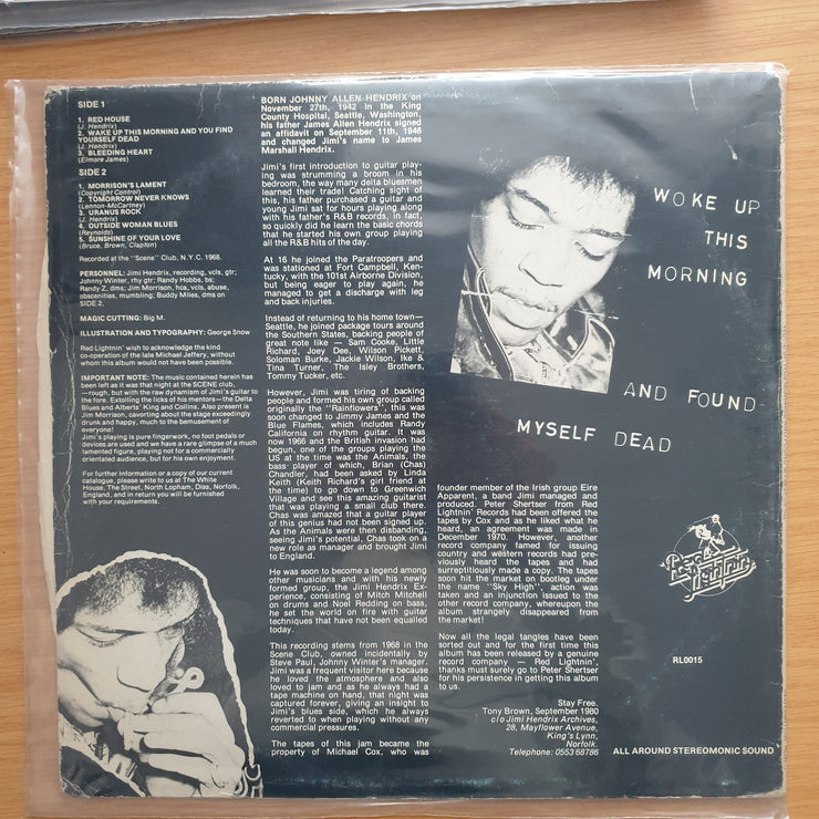 Jimi Hendrix – Woke Up This Morning And Found Myself Dead - Vinyl LP Record - Very-Good+ Quality (VG+)
