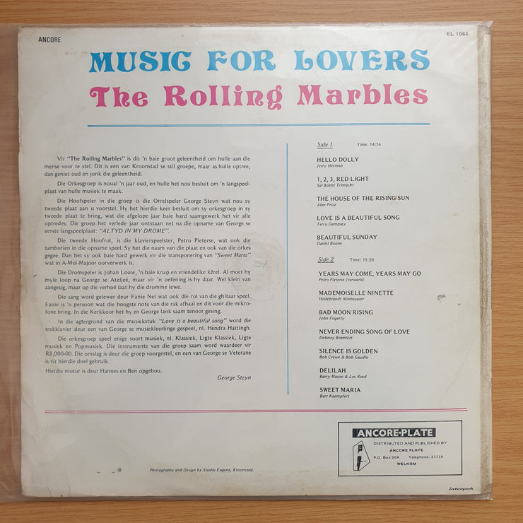 Rolling Marbles - Music For Lovers (Rare South Africa) -  Vinyl LP Record - Very-Good+ Quality (VG+)