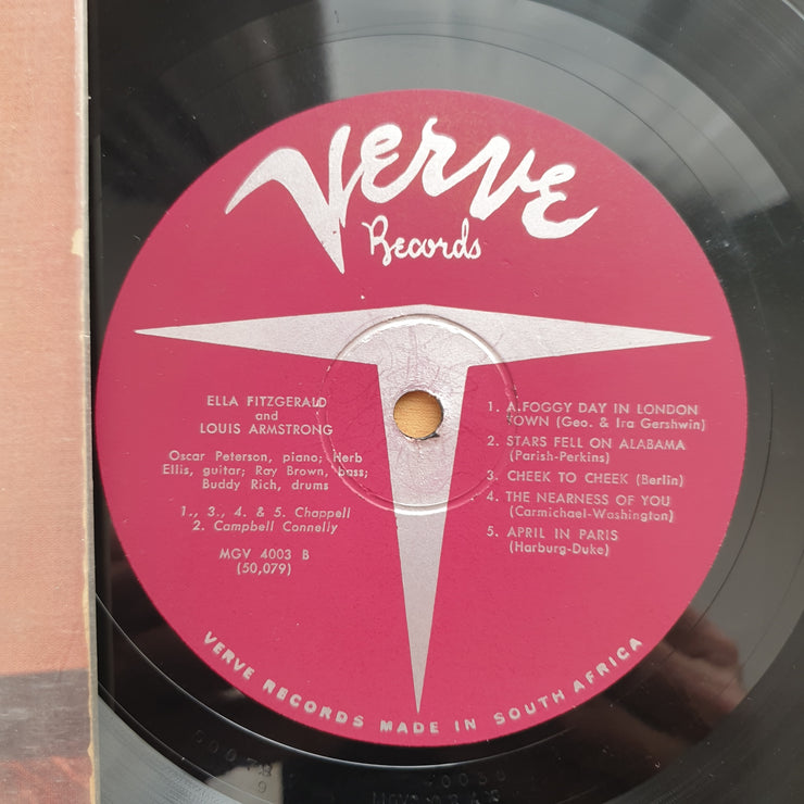 Ella Fitzgerald And Louis Armstrong – Ella And Louis - Vinyl LP Record - Very-Good+ Quality (VG+)