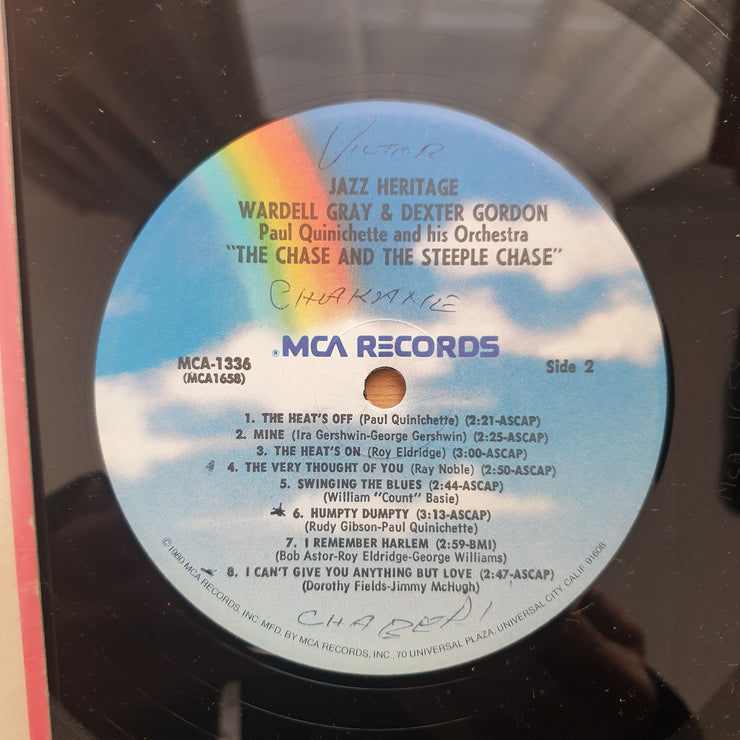 Wardell Gray / Dexter Gordon - Paul Quinichette And His Orchestra – The Chase And The Steeple Chase Vinyl LP Record - Very-Good+ Quality (VG+)