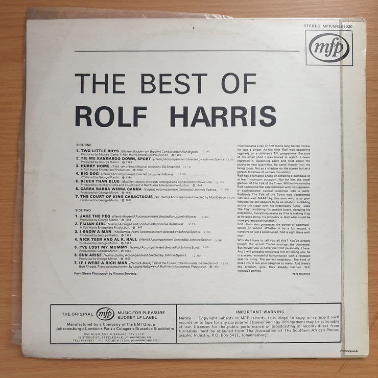 Rolf Harris – The Best Of Rolf Harris – Vinyl LP Record - Very-Good+ Quality (VG+) (verygoodplus)