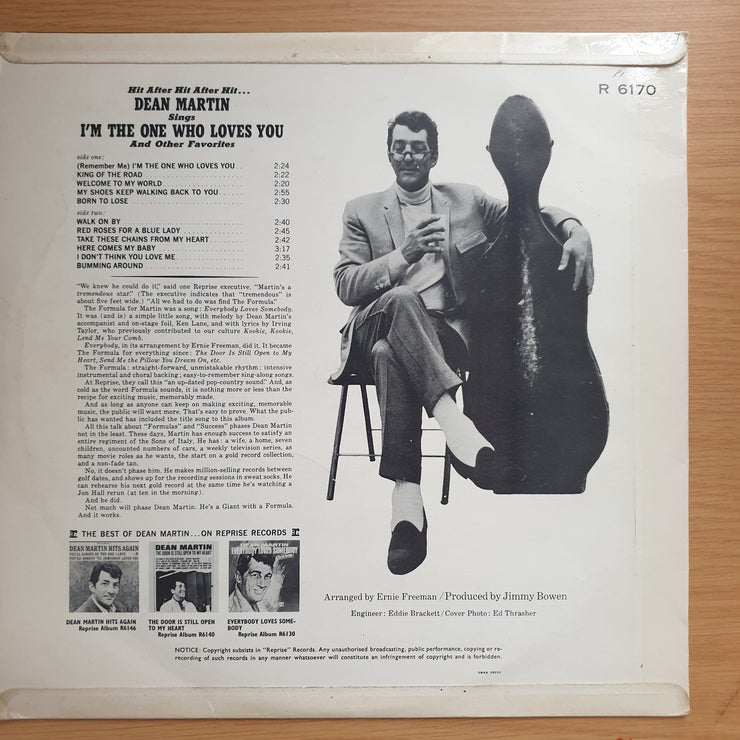 Dean Martin – (Remember Me) I'm The One Who Loves You – Vinyl LP Record - Very-Good+ Quality (VG+) (verygoodplus)