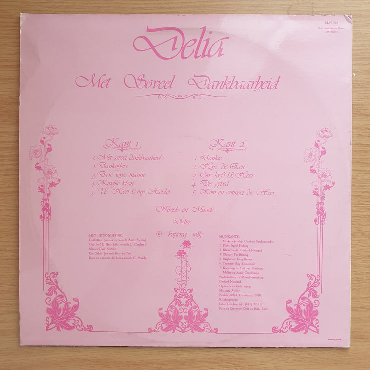 Delia - Met Soveel Dankbaarheid - Vinyl LP Record - Very-Good+ Quality (VG+)