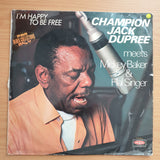 Champion Jack Dupree, Mickey Baker & Hal Singer – Happy To Be Free – Vinyl LP Record - Very-Good+ Quality (VG+) (verygoodplus)