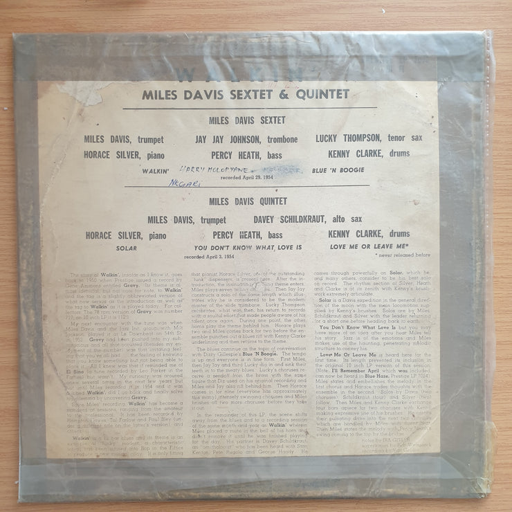 Miles Davis All Stars – Walkin' - Vinyl LP Record - Good Quality (G)