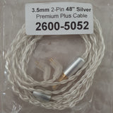 64 Audio - Earphone 0.78 fitting - Silver Premium Plus Cable - 3.5mm Jack (In Stock)