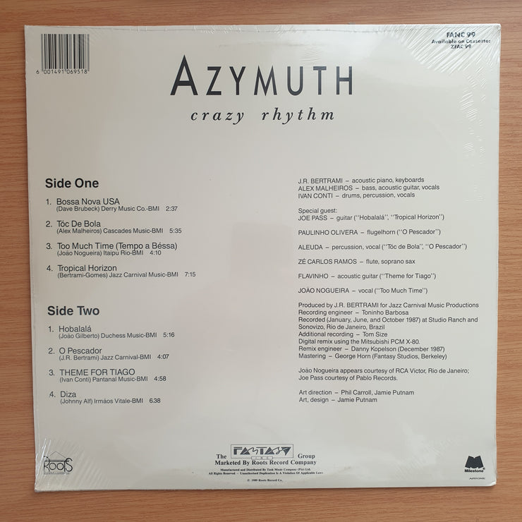 Azymuth - Crazy Rhythm  - Vinyl LP Record - Sealed - C-Plan Audio
