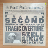 Brahms - Szell, Cleveland Orchestra – Second Symphony In D Major, Op. 73 / Tragic Overture  – Vinyl LP Record Sealed