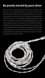 FiiO LC-4.4D - 4.4mm Balanced Cable - Audiophile High Purity Sterling Silver Litz MMCX Balanced earphone replacement cable for Shure/Westone/FiiO (Ships Next Day) (C-Plan Audio Specials) - C-Plan Audio