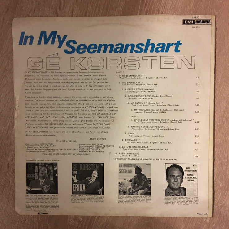 Ge Korsten - In My Seemanshart   - Vinyl LP Record - Opened  - Very-Good Quality (VG) - C-Plan Audio