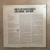 Jackie Mason ‎– I Want To Leave You With The Words Of A Great Comedian - Vinyl Record - Opened  - Very-Good+ Quality (VG+) - C-Plan Audio