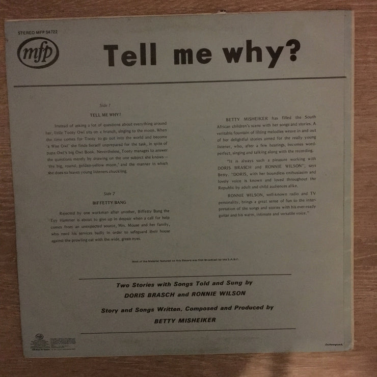 Tell Me Why - Vinyl LP Record - Opened  - Good Quality (G) - C-Plan Audio