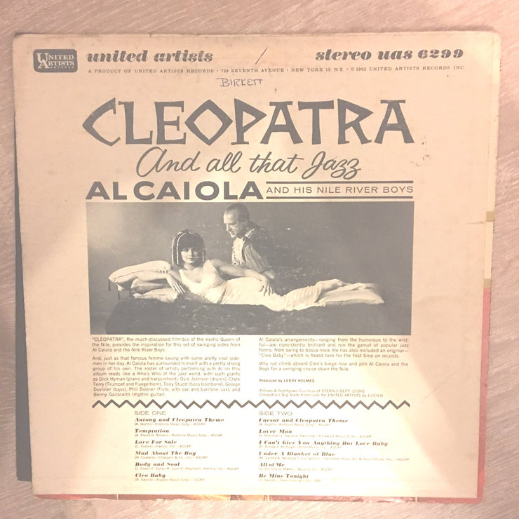 Al Caiola And The Nile River Boys ‎– Cleopatra And All That Jazz - Vinyl LP Record - Opened  - Very-Good Quality (VG) - C-Plan Audio