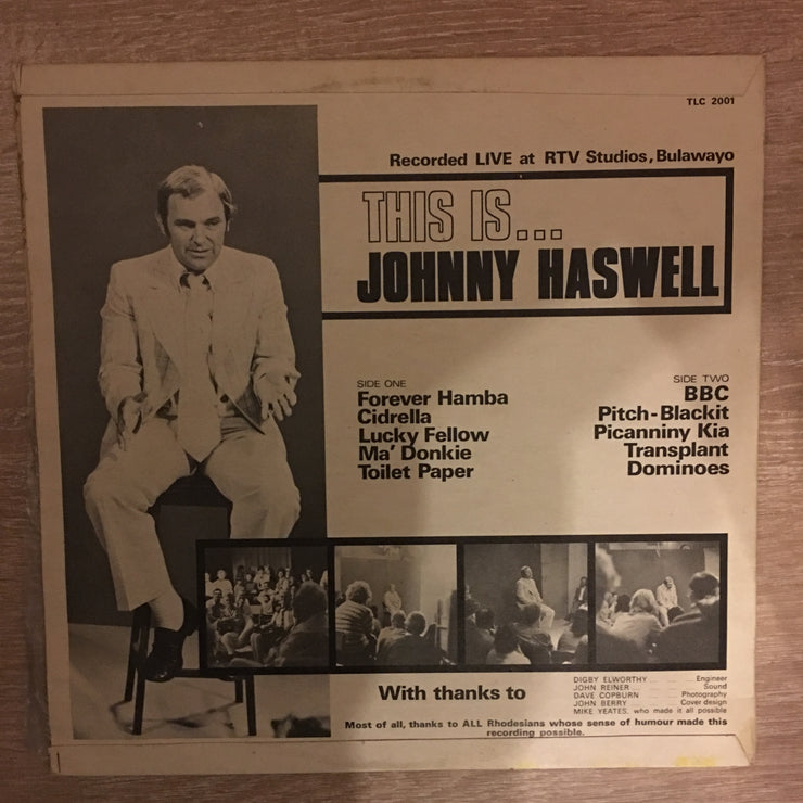 This Is Johnny Haswell - Recorded Live RTV Studios  Bulawayo - Vinyl LP Record - Opened  - Very-Good+ Quality (VG+) - C-Plan Audio