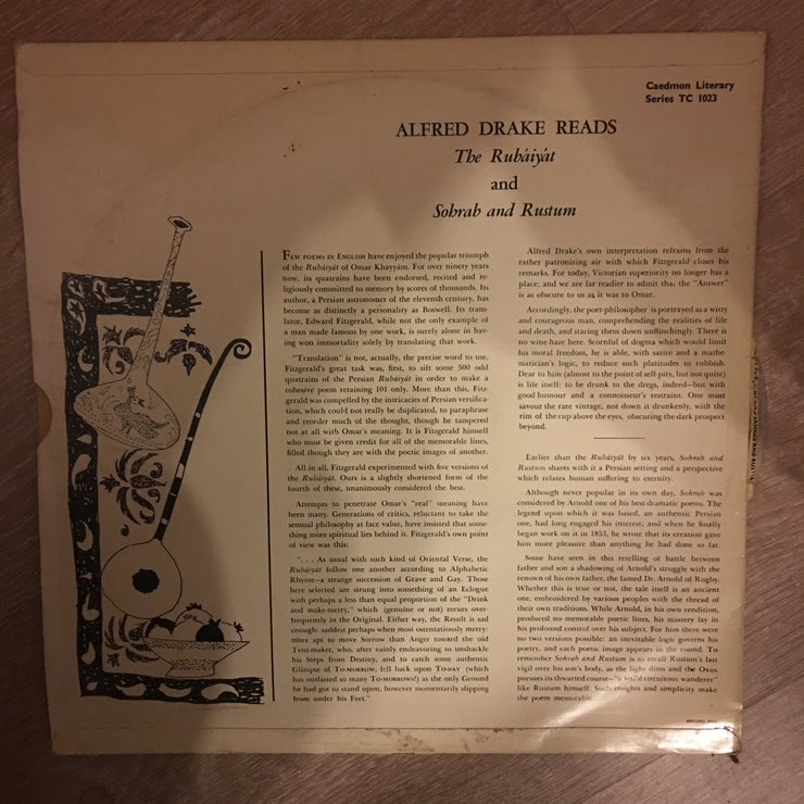 Alfred Drake  - The Rubaiyat Of Omar Khayyam -  Vinyl LP Record - Opened  - Very-Good+ Quality (VG+) - C-Plan Audio