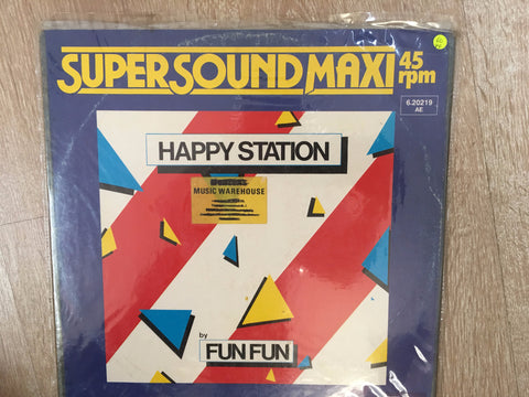 Fun Fun - Happy Station - Supersound Maxi   - Vinyl LP - Opened  - Very-Good Quality (VG) - C-Plan Audio