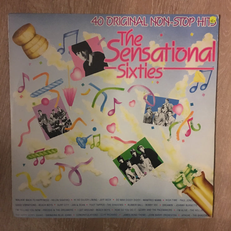 Various - The Sensational Sixties - 40 Original Non-Stop Hits - Vinyl LP Record - Opened  - Very-Good+ Quality (VG+) - C-Plan Audio