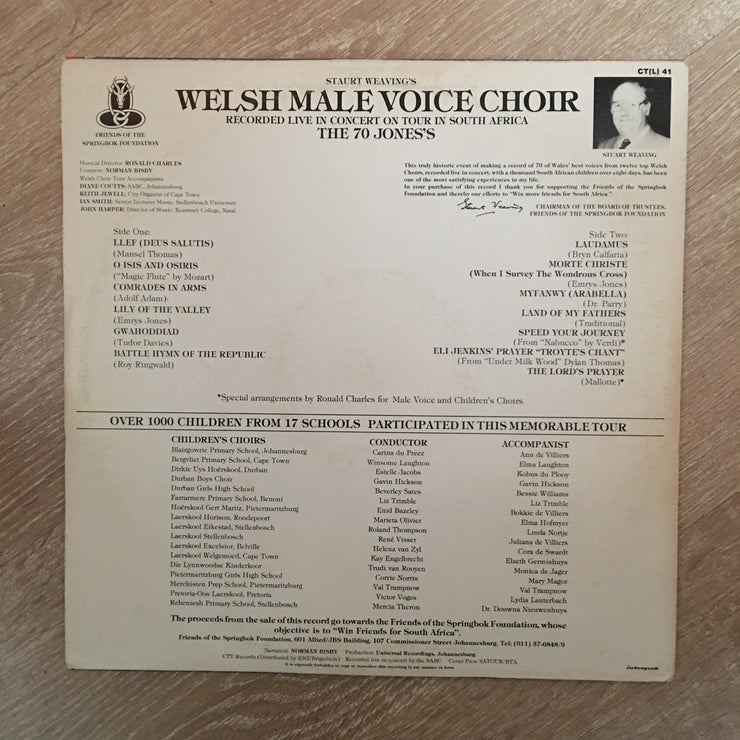 Welsh Male Voice Choir - Live In South Africa - Vinyl LP Record  - Opened  - Very-Good+ Quality (VG+) - C-Plan Audio