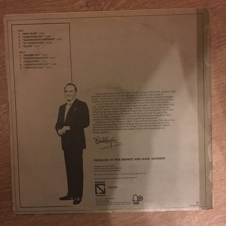 Bob Hope ‎– Holidays - Vinyl  Record - Opened  - Very-Good+ Quality (VG+) - C-Plan Audio