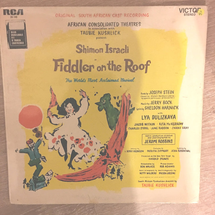African Consolidated Theatres - Taubie Kaschlik -Fiddler on the Roof -  Very Rare - Original South African Cast Recording - Vinyl LP Record - Opened  - Very-Good Quality (VG) - C-Plan Audio