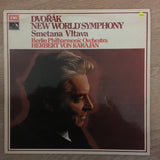 Dvořák / Smetana ; Berlin Philharmonic Orchestra, Herbert Von Karajan ‎– 'New World' Symphony / Vltava - Vinyl LP - Opened  - Very-Good+ Quality (VG+) - C-Plan Audio