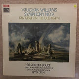 Vaughan Williams, Sir Adrian Boult, London Philharmonic Orchestra, London Philharmonic Choir*, Peter Katin ‎– Symphony No. 9 / Fantasia On The 'Old 104th' ‎- Vinyl LP Record - Opened  - Very-Good+ Quality (VG+) - C-Plan Audio