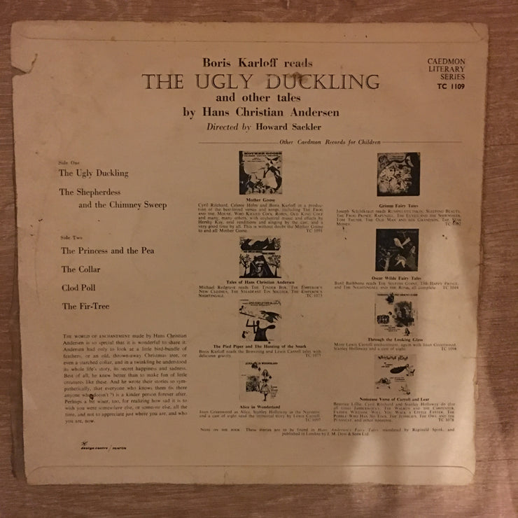 Boris Karloff Reads Ugly Duckling & Other Tales by Hans Christian Andersen - Vinyl LP Record - Opened  - Good Quality (G) - C-Plan Audio