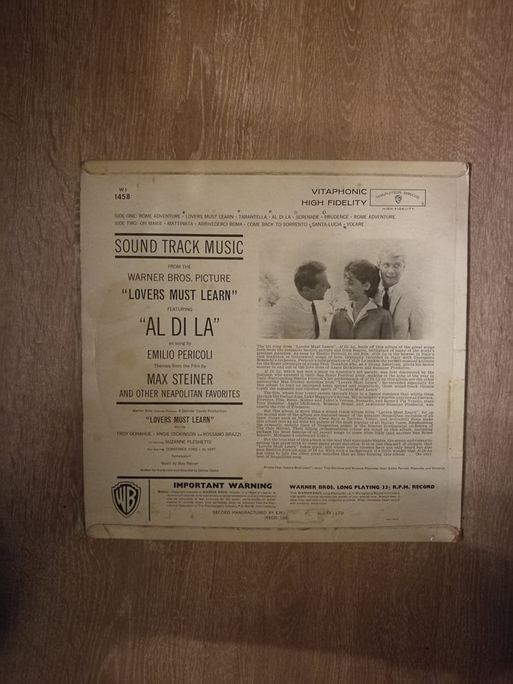 Lovers Must Learn - Al Di La - Vinyl LP Record - Opened  - Very-Good Quality (VG) - C-Plan Audio
